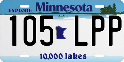 MN license plate 105LPP