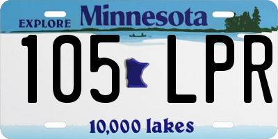 MN license plate 105LPR