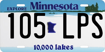 MN license plate 105LPS