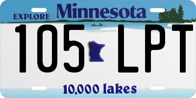 MN license plate 105LPT