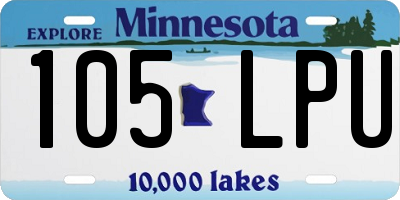 MN license plate 105LPU
