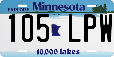 MN license plate 105LPW