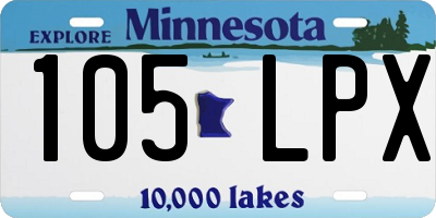 MN license plate 105LPX