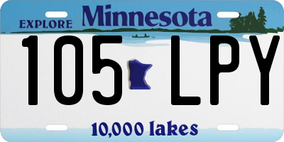 MN license plate 105LPY