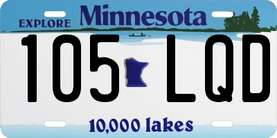 MN license plate 105LQD