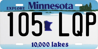 MN license plate 105LQP
