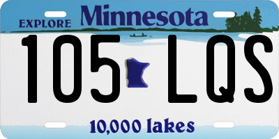 MN license plate 105LQS