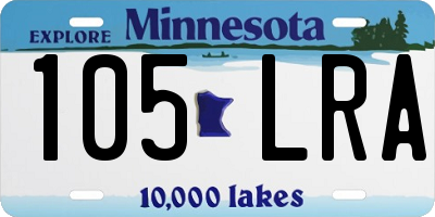 MN license plate 105LRA