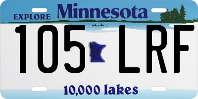 MN license plate 105LRF