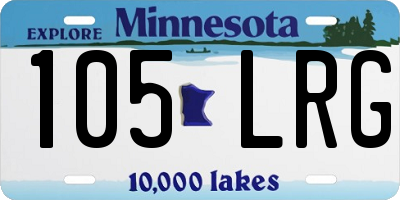 MN license plate 105LRG