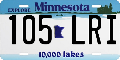 MN license plate 105LRI