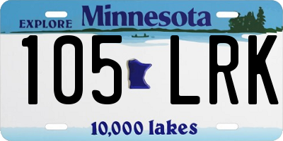 MN license plate 105LRK
