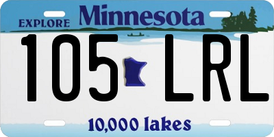 MN license plate 105LRL