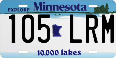 MN license plate 105LRM