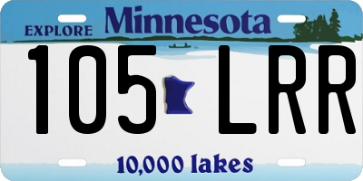 MN license plate 105LRR