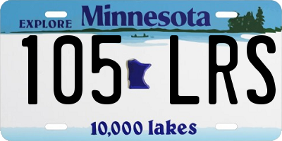 MN license plate 105LRS