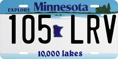 MN license plate 105LRV