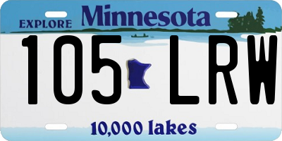 MN license plate 105LRW
