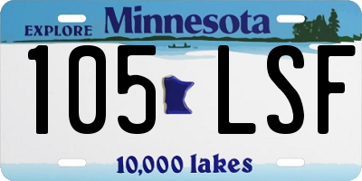 MN license plate 105LSF