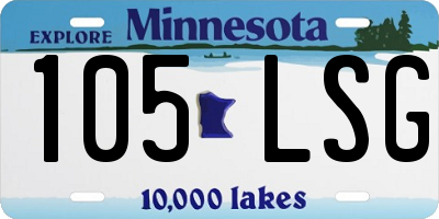 MN license plate 105LSG