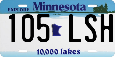 MN license plate 105LSH