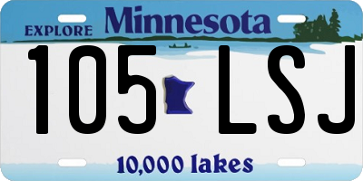 MN license plate 105LSJ