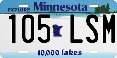 MN license plate 105LSM