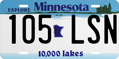 MN license plate 105LSN