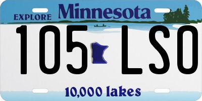 MN license plate 105LSO