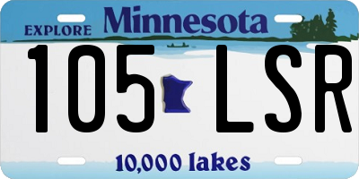 MN license plate 105LSR