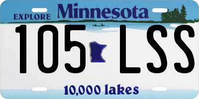 MN license plate 105LSS