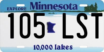 MN license plate 105LST