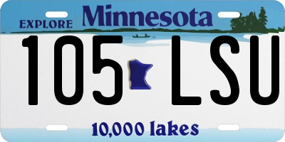 MN license plate 105LSU