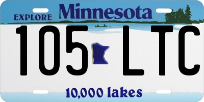 MN license plate 105LTC