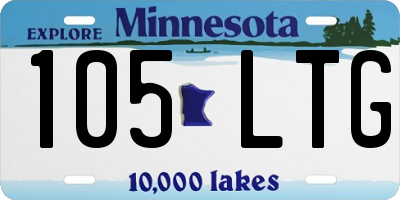 MN license plate 105LTG