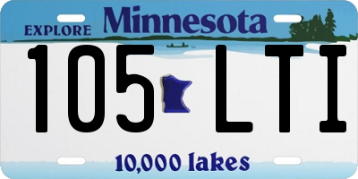 MN license plate 105LTI