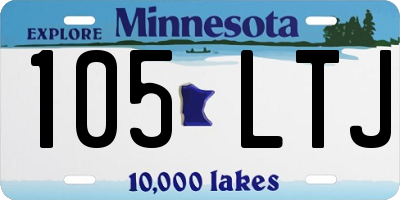 MN license plate 105LTJ