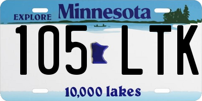 MN license plate 105LTK