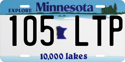 MN license plate 105LTP