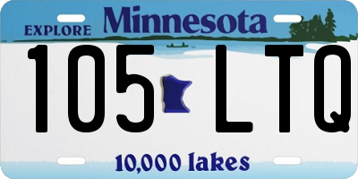 MN license plate 105LTQ