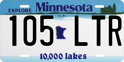 MN license plate 105LTR