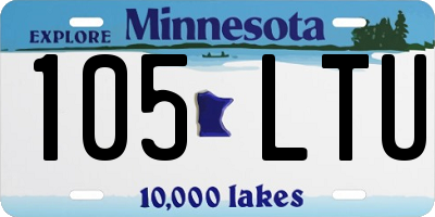 MN license plate 105LTU