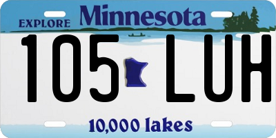 MN license plate 105LUH