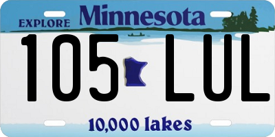 MN license plate 105LUL
