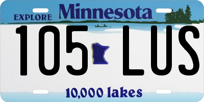 MN license plate 105LUS