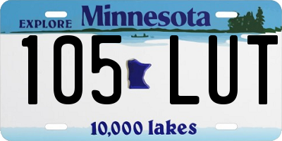 MN license plate 105LUT