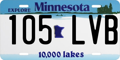 MN license plate 105LVB