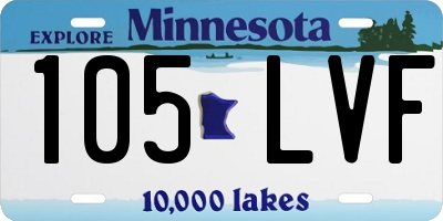 MN license plate 105LVF