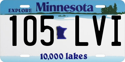 MN license plate 105LVI