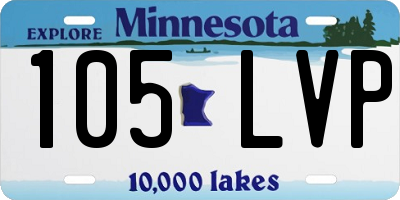 MN license plate 105LVP